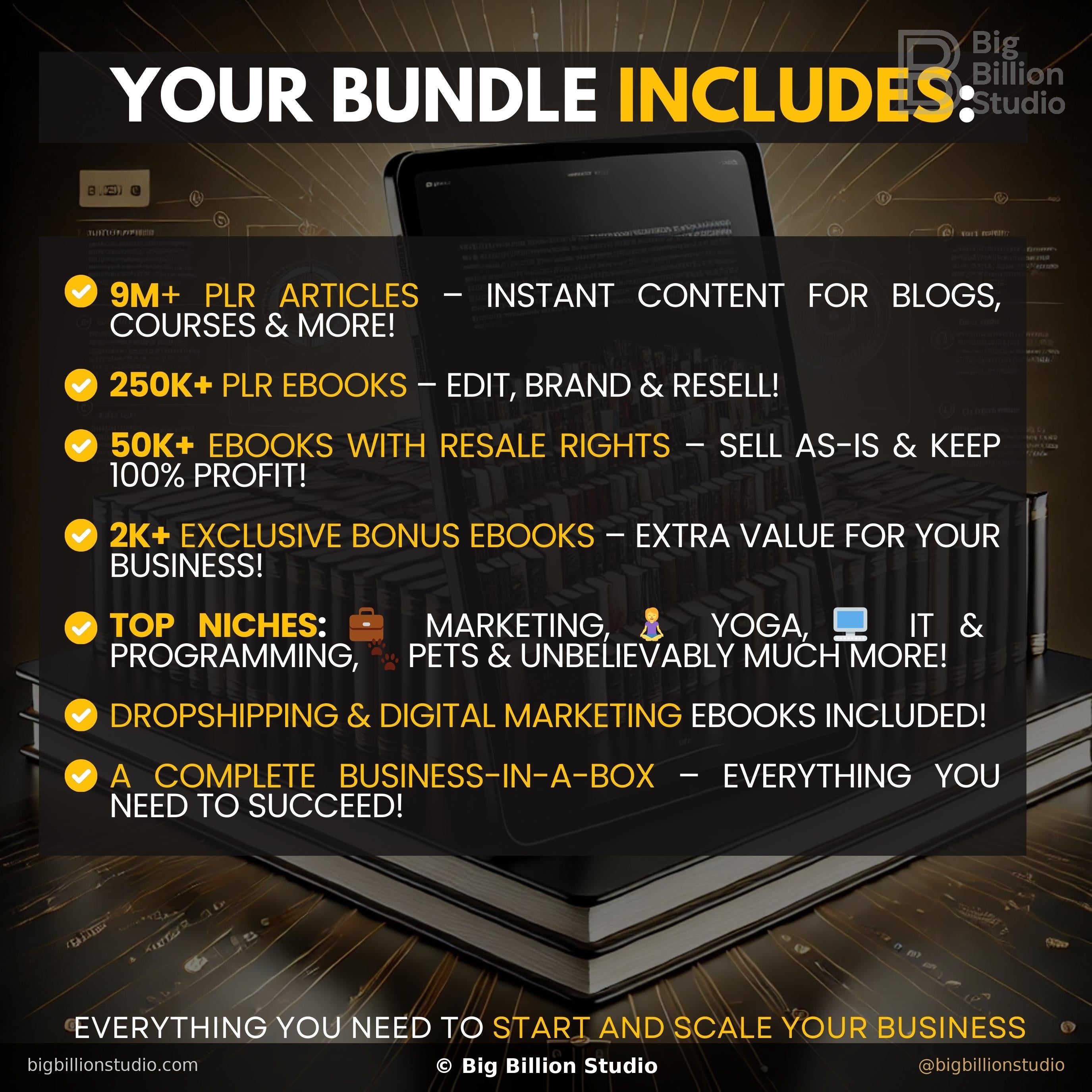 300,000+ Ultimate eBook Mega Bundle – Global Hindi & English Collection | Business, AI, Wealth & Self-Help [MRR & PLR Included]