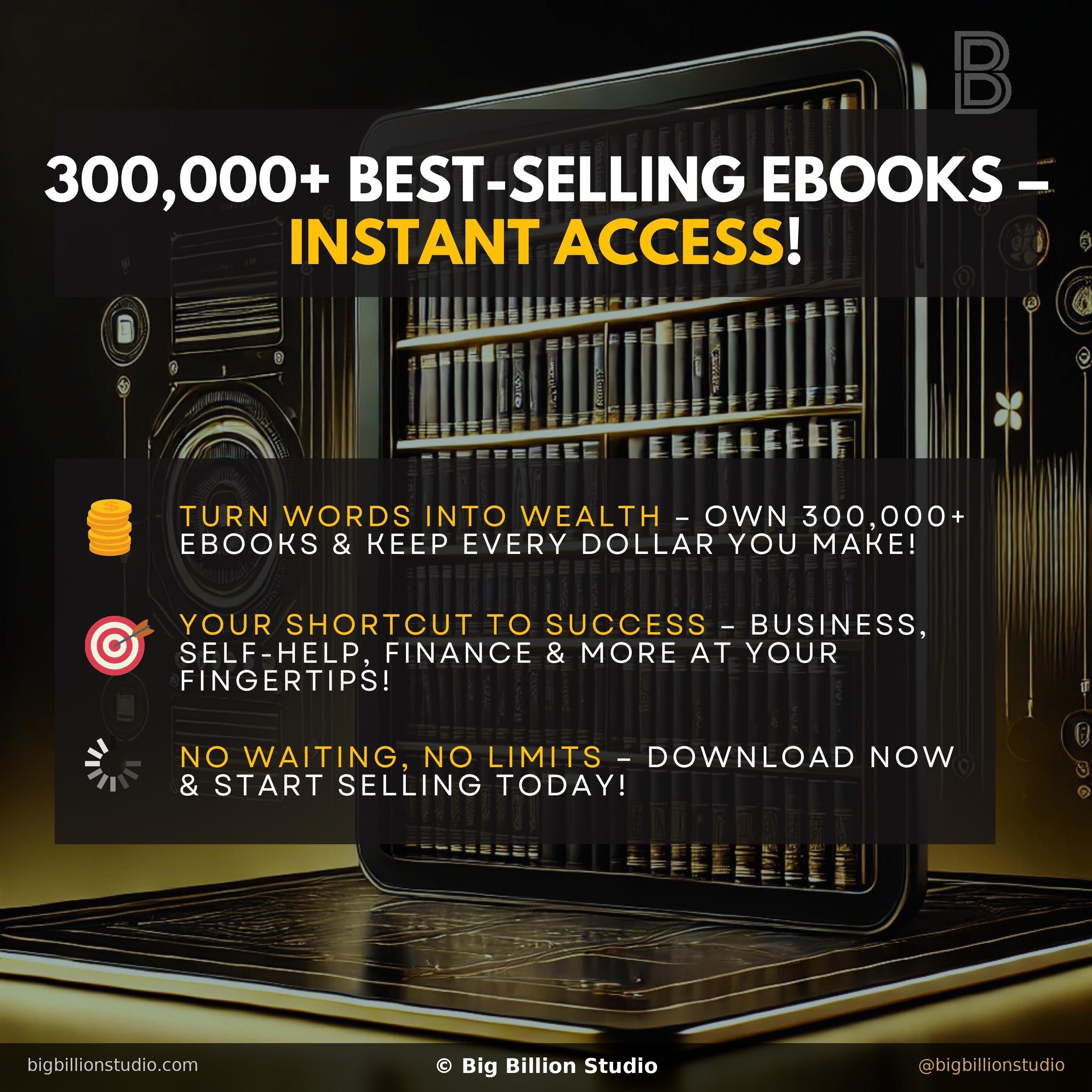 300,000+ Ultimate eBook Mega Bundle – Global Hindi & English Collection | Business, AI, Wealth & Self-Help [MRR & PLR Included]