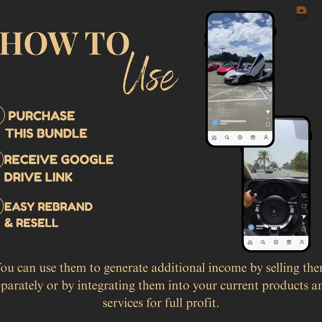 15,000+ Luxury 4K Video Reels Bundle | Instagram, TikTok, YouTube Shorts | PLR & MRR Rights | Instant Download