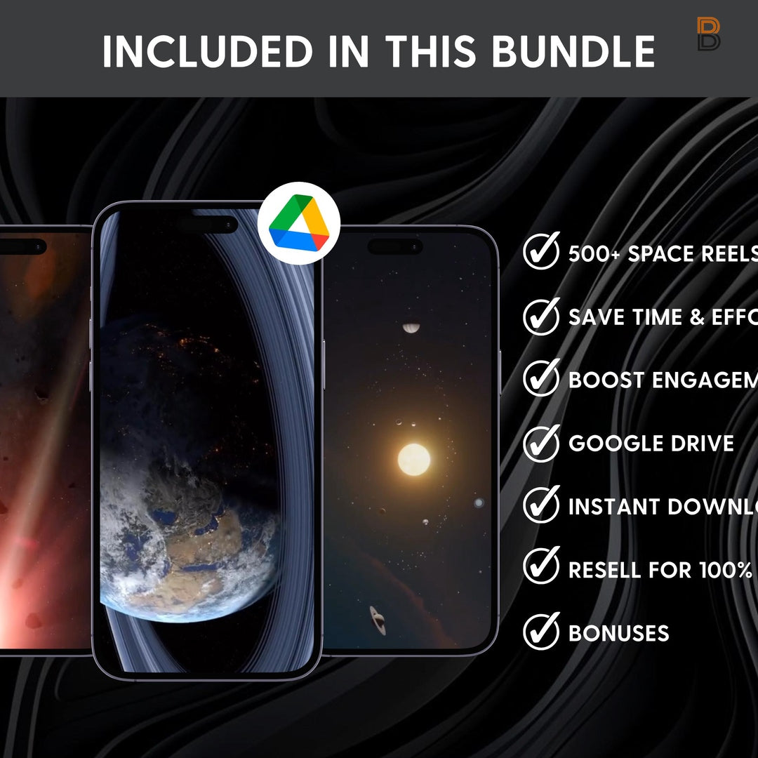 500+ Space Bundle Reels | Instagram TikTok YouTube Shorts | PLR & MRR Rights | Instant Download