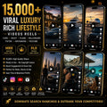15,000+ Viral Luxury Rich Lifestyle Video Reels | Cars Yacht Plane | TikTok Instagram YouTube | MRR PLR | Instant Download